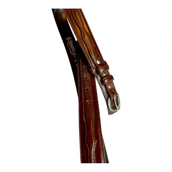 Men’s Nocona Brown Belt #N2476802 Size 40 W/Silver Buckle Fishtail Braid - Picture 4 of 7